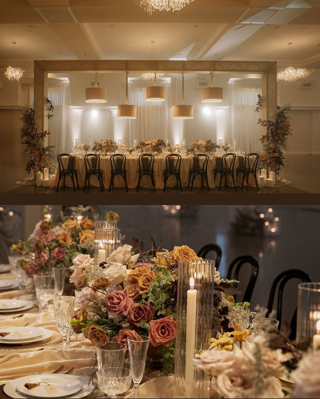 Wedding floor wrap featuring elegant calligraphy and floral accents