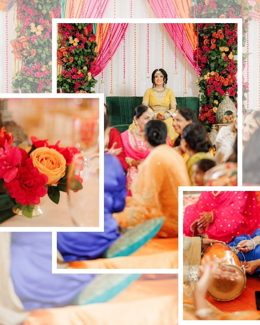 Custom wedding floor installation at Central California venue